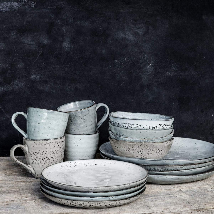 House Doctor Kuchenteller, Rustic, Grau/Blau, h: 2 cm, Dm: 20.5 cm Dia: 20.5 cm, H.: 2 cm, Dia: 20.5