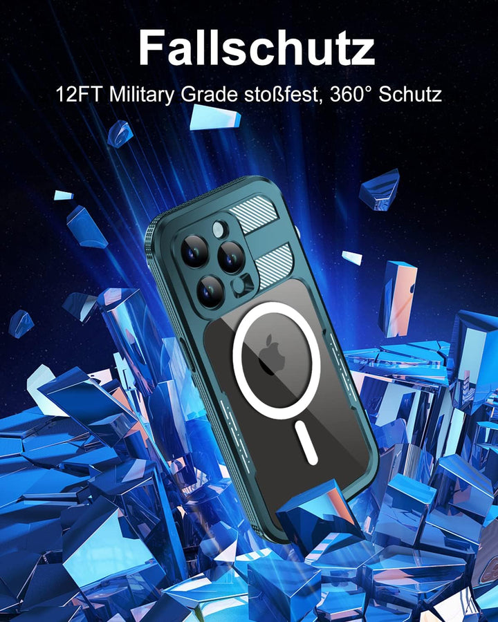WIFORT für iPhone 14 Pro Wasserdicht Hülle mit Magsafe - 360 Grad Schutzhülle Outdoor Handyhülle IP6