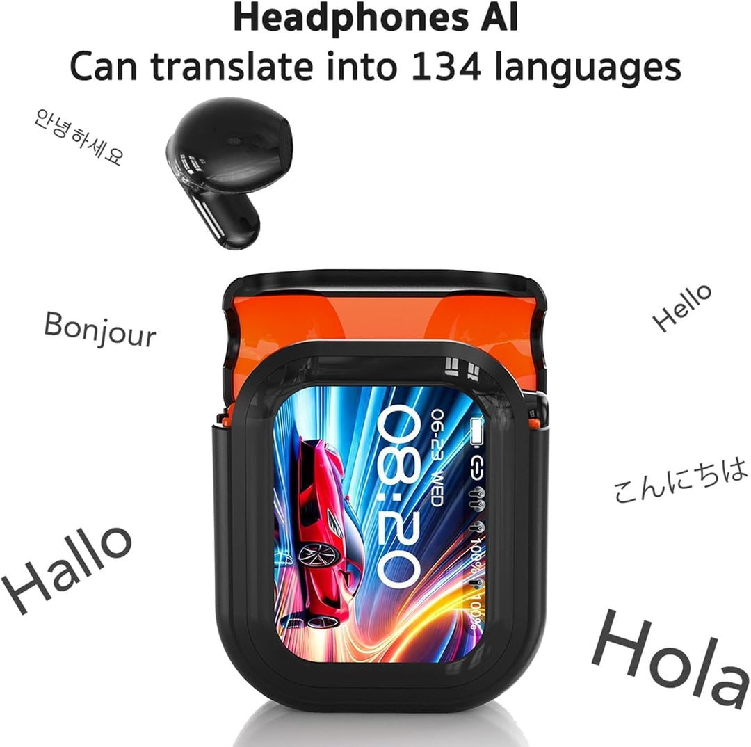 2025 NEUE NE20 Übersetzer Kopfhörer, 3-in-1 Bluetooth 6.0 AI Übersetzer-Ohrhörer Echtzeit mit 6 Über