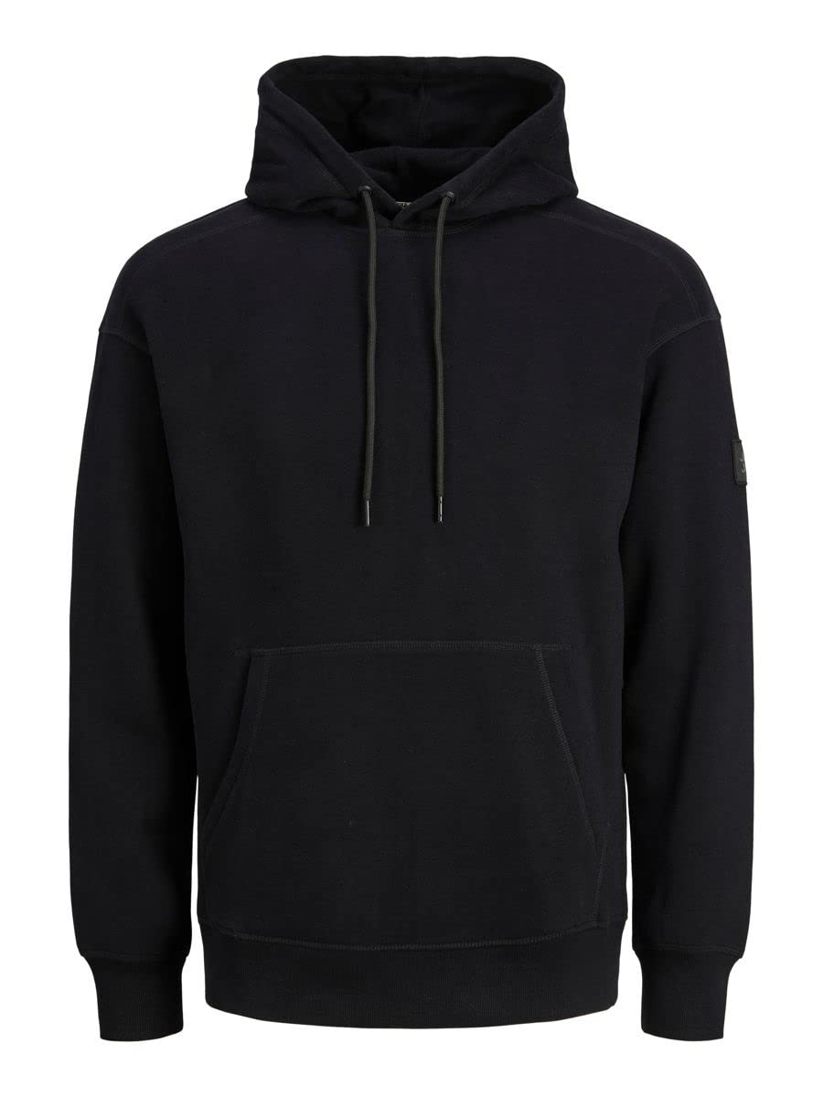 JACK & JONES Herren Jcoclassic Waffle Sweat Hood Noos Kapuzenpullover XS Schwarz, XS Schwarz