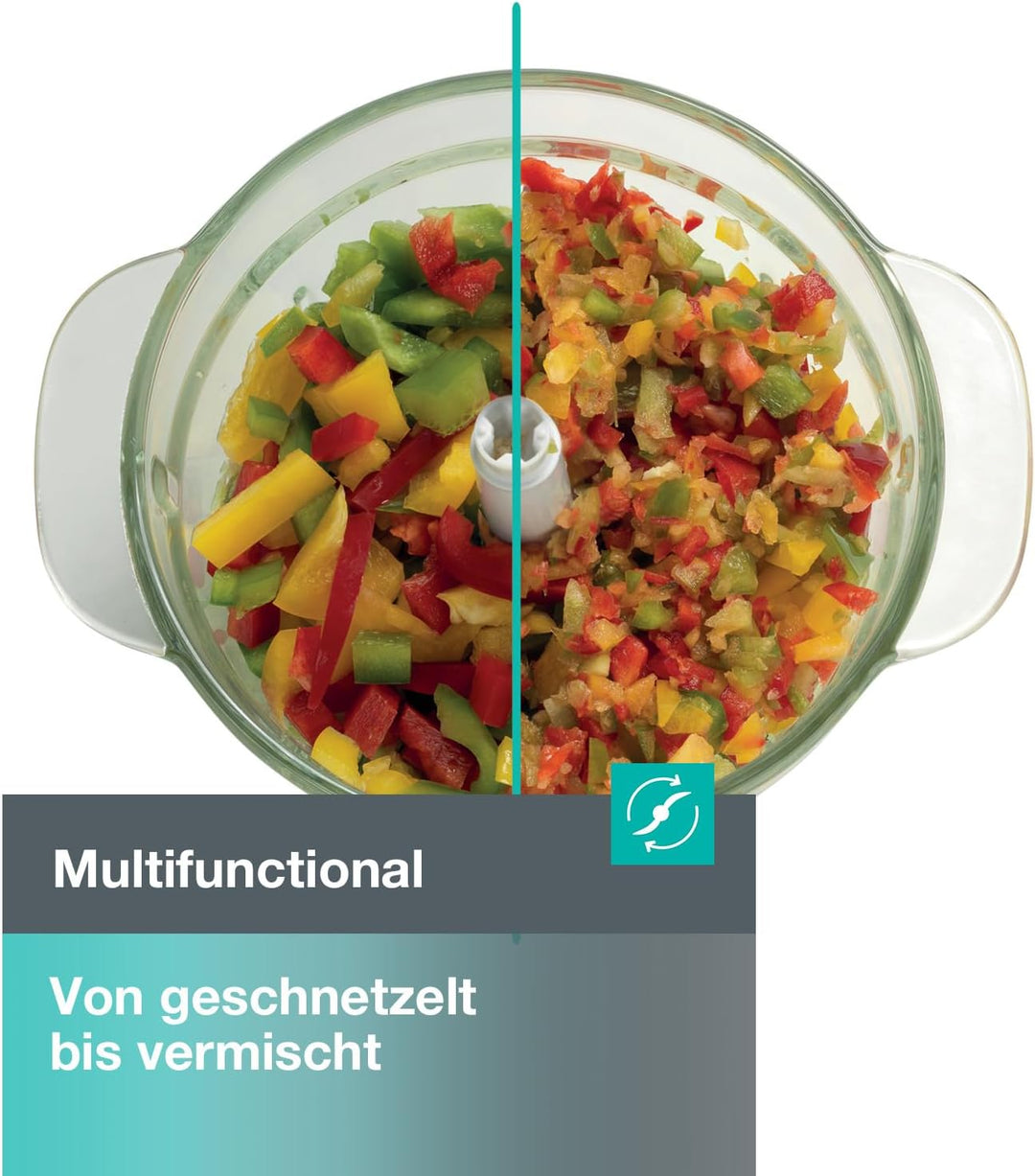 Gorenje S501GW Zerkleinerer/Turbotaste / 500 W/Edestahl Doppelklinge/Spülmaschinen geeignet/Glasbehä