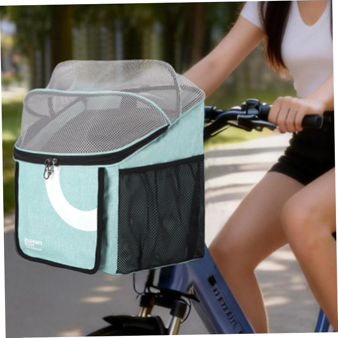 4-in-1-Fahrradkorb für Hunde und Katzen – mit Schnellverschluss umwandelbar in Rucksack, Handtasche