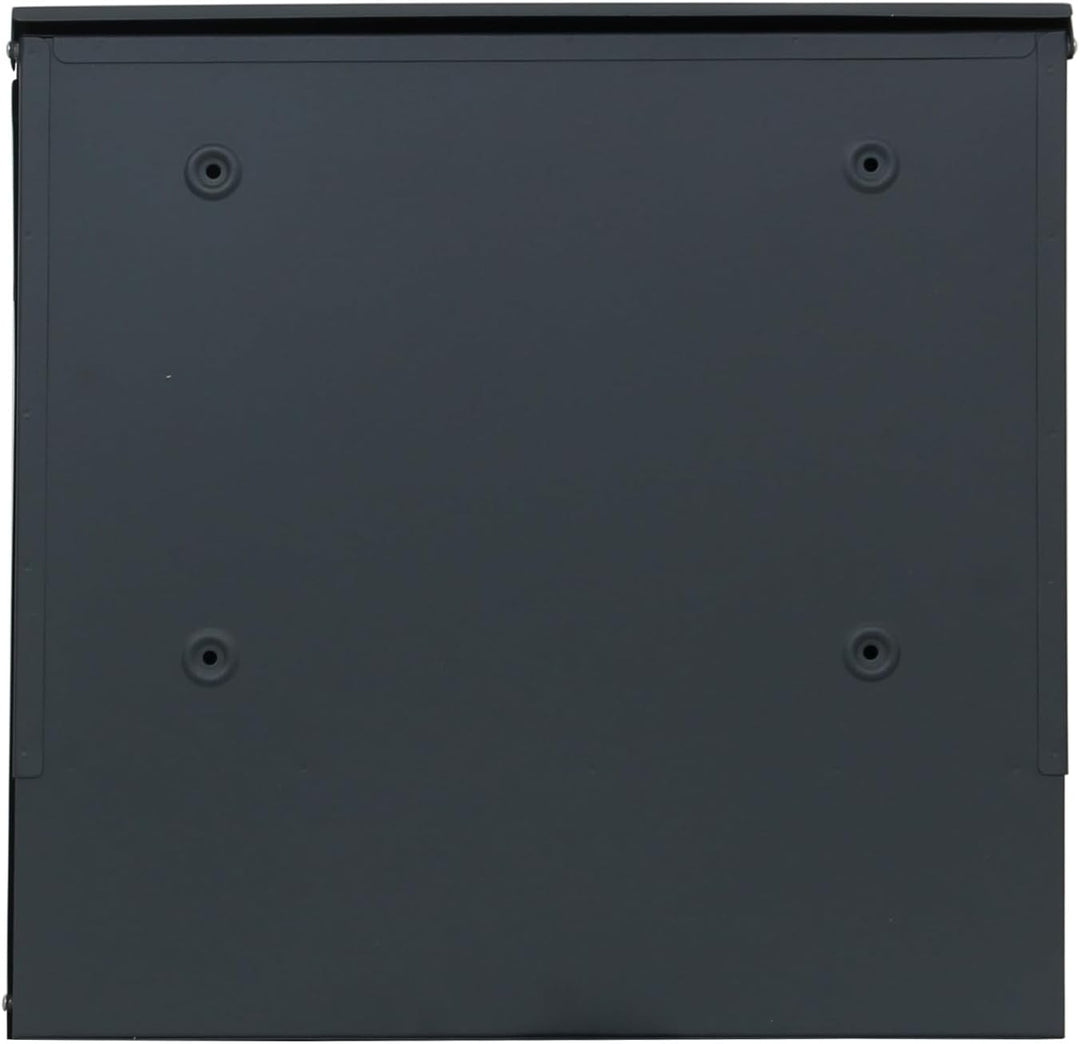 SCHARTEC® Design Briefkasten SPB-3 anthrazit mit Zeitungsfach modern & gross Wandbriefkasten Postkas