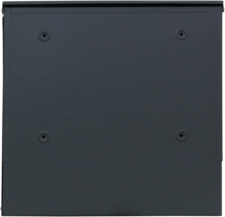 SCHARTEC® Design Briefkasten SPB-3 anthrazit mit Zeitungsfach modern & gross Wandbriefkasten Postkas