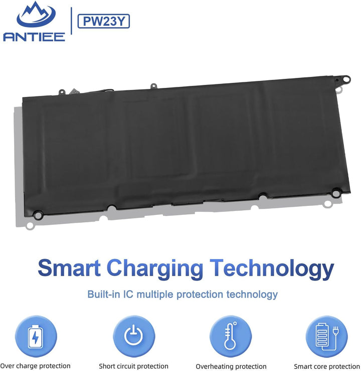 ANTIEE New 60Wh PW23Y Laptop Akku für Dell XPS 13 9360 13-9360-D1605G 13-9360-D1509 XPS 13-9360-D150