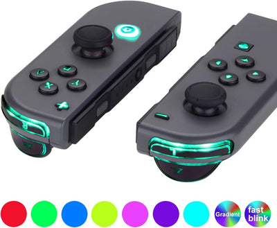 eXtremeRate LED Tasten Set für NS Switch Joycon,Leuchttaste ABXY Knöpfe Tasten Trigger Licht Buttons