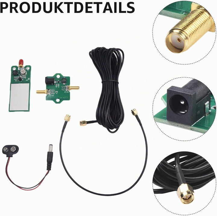 Mini‑Whip Aktive Antenne, Mini-Peitsche HF/VHF Kurzwellen-Aktivantennen-Set für Erzrohr-Transistor-R