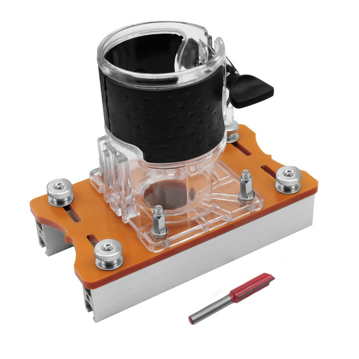 Holz-Router-Slotting-Locator, 2 in 1 Schlitz basis und Befestigungs halterung für 65-mm-Trimmmaschin