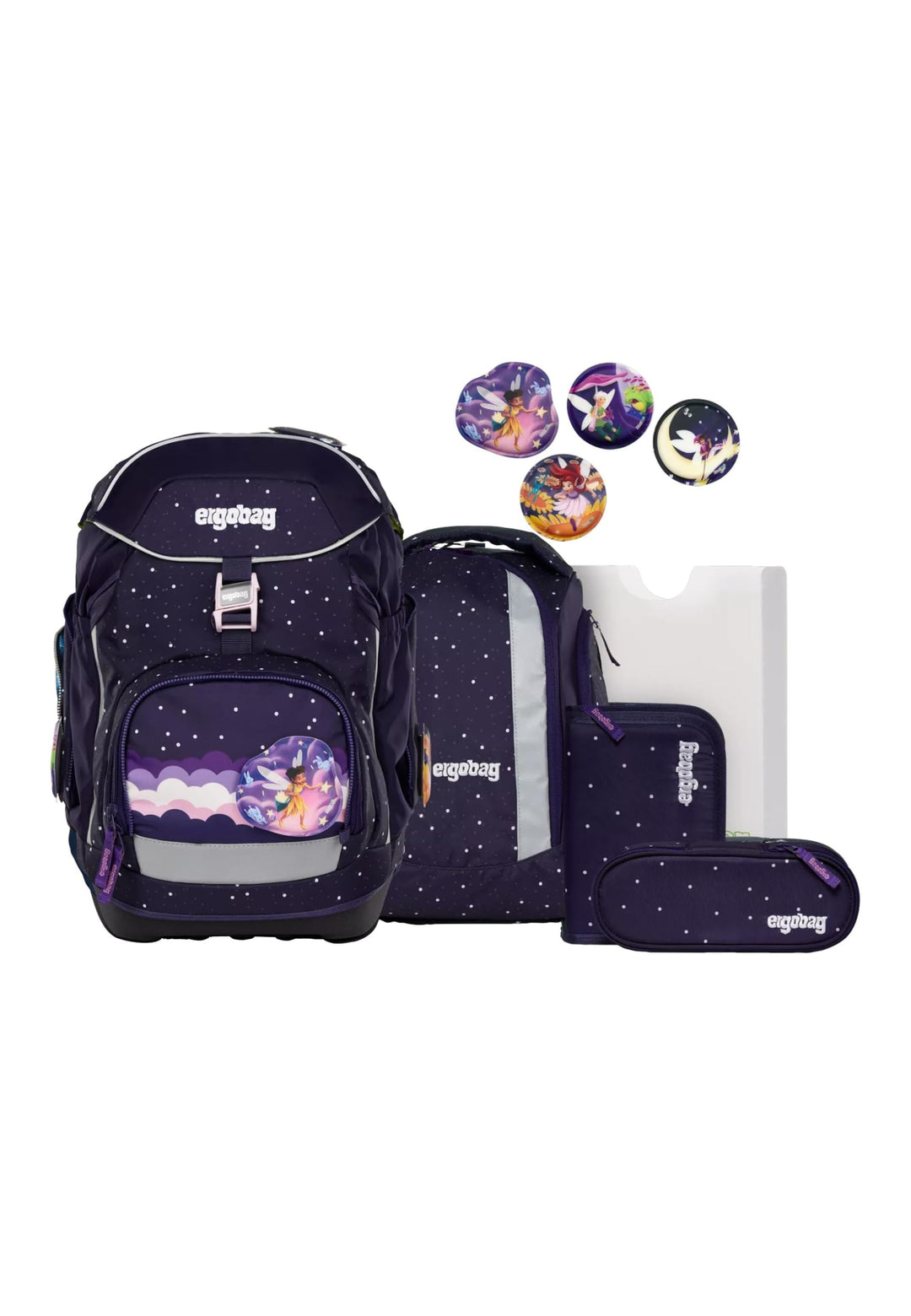 ergobag Schulranzen-Set Pack Set Einheitsgrösse Sternguckbär - Lila, Einheitsgrösse Sternguckbär - L