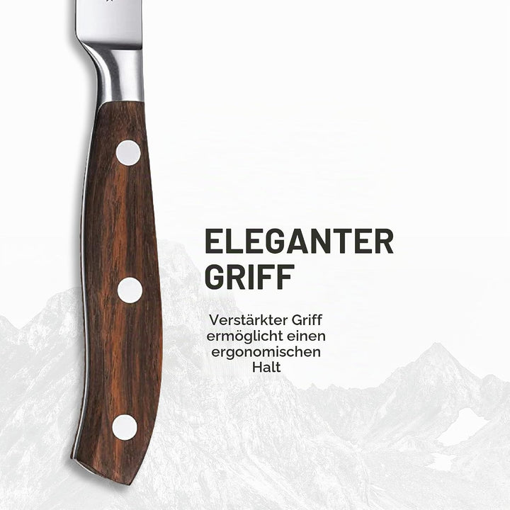 Victorinox, Grand Maître, Profi Steakmesser, Extra Scharfe Klinge, gerader Schliff, 12 cm, Edler Hol