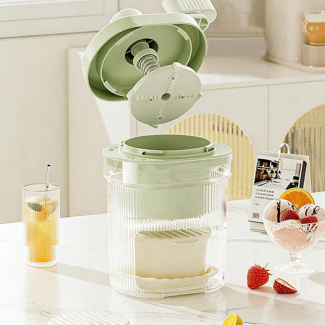 Eisraspelmaschine - Tragbare Eismaschine mit Handkurbel,Tischgerät-Eiszerkleinerer - für Küche, Bar,