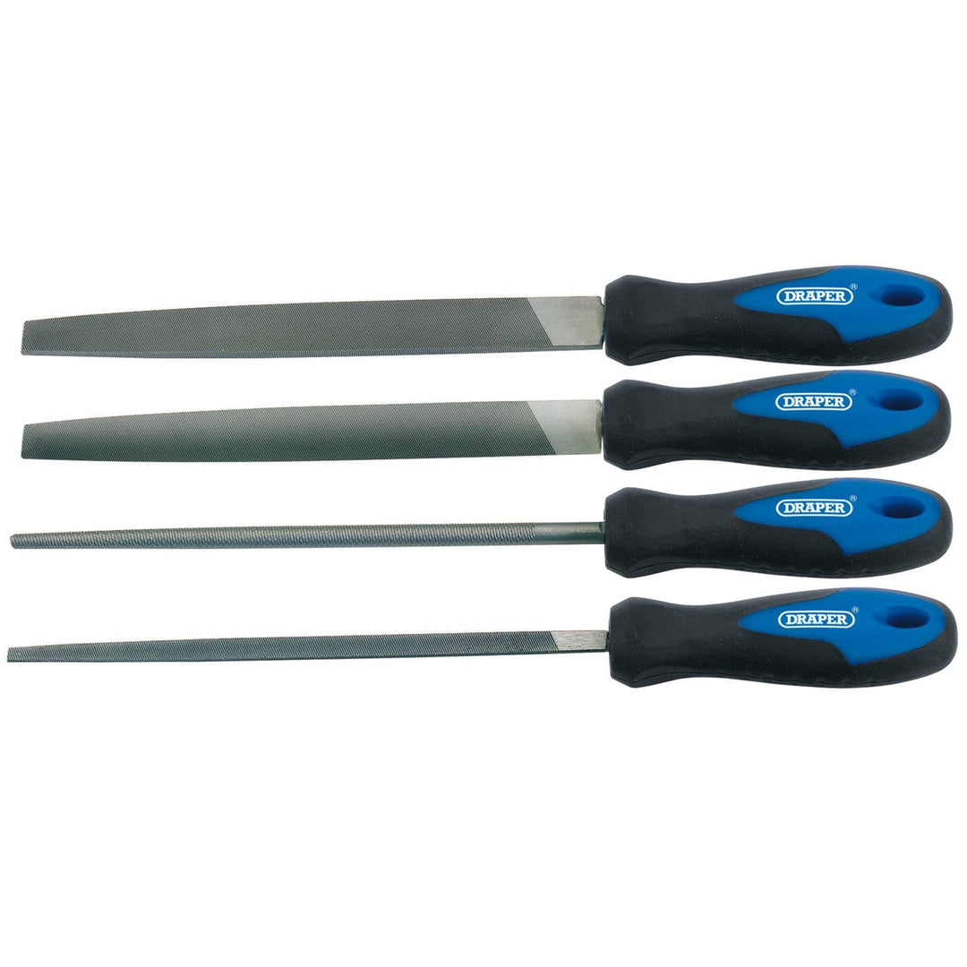 Draper 44962 Feilen-Satz mit Softgrip-Griff 200 mm 4-teilig