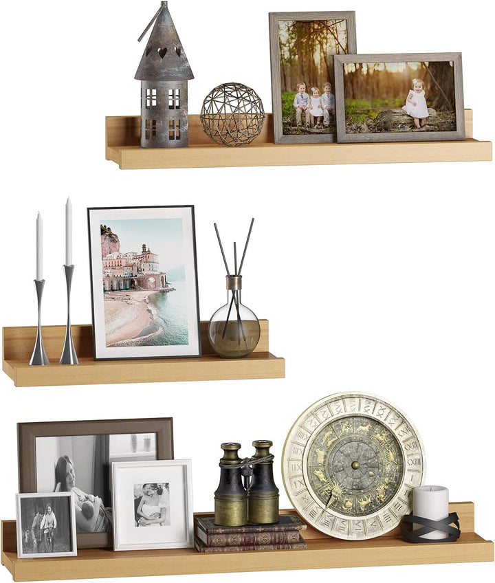 Erst-Holz Bucheablage Regal Fotoleiste für Bilder Bücher und Deko in DREI verschiedenen Längen V-90.