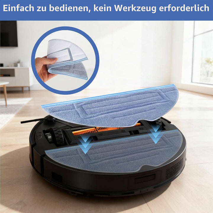 8 Stück Wischtücher für Roborock S8/S7/S7 MaxV Ultra/S7 MaxV Plus/S7 MaxV/S7 Max Ultra/S7 Pro Ultra/