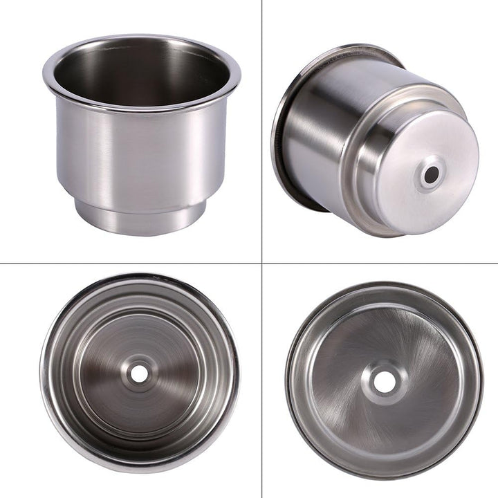 Keenso Auto Getränkehalter, 2 Stk Universal Perforierter Edelstahl Getränkehalter 10.5cm+9.5cm Geträ