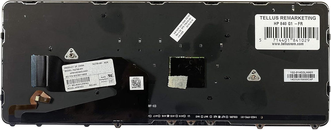 ersatztastatur Französisch Hintergrundbeleuchtung für HP 840 G1, 840 G2, 850 G1, 850 G2 Backlit Fran