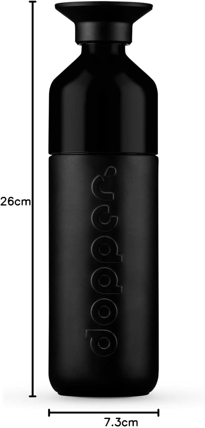 Dopper Insulated Blazing Black Thermosflasche - Edelstahl Trinkflasche 580ml - Kaffeebecher to go -
