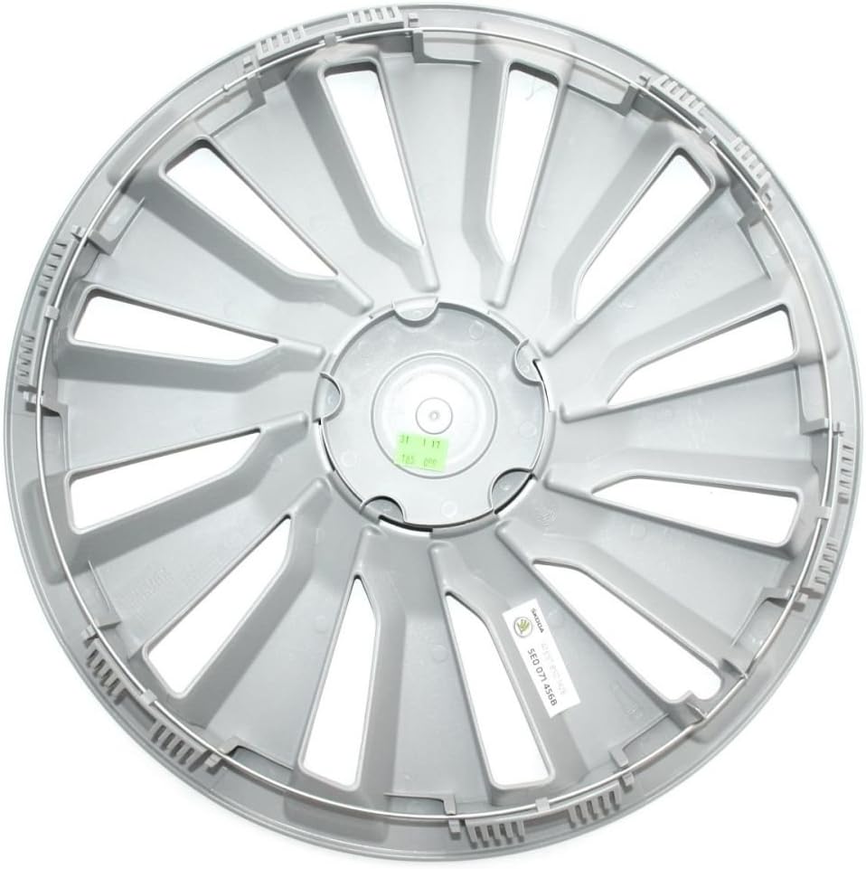 Skoda 5E0071456B Original Radkappen Set 16 Zoll Tekton 6.5Jx16 Radzierblenden 4X Radblenden Silber S