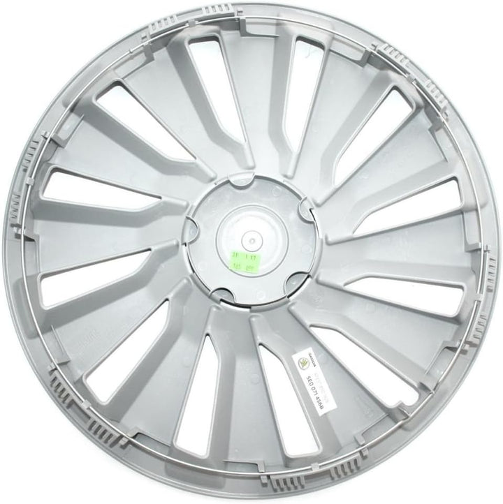 Skoda 5E0071456B Original Radkappen Set 16 Zoll Tekton 6.5Jx16 Radzierblenden 4X Radblenden Silber S
