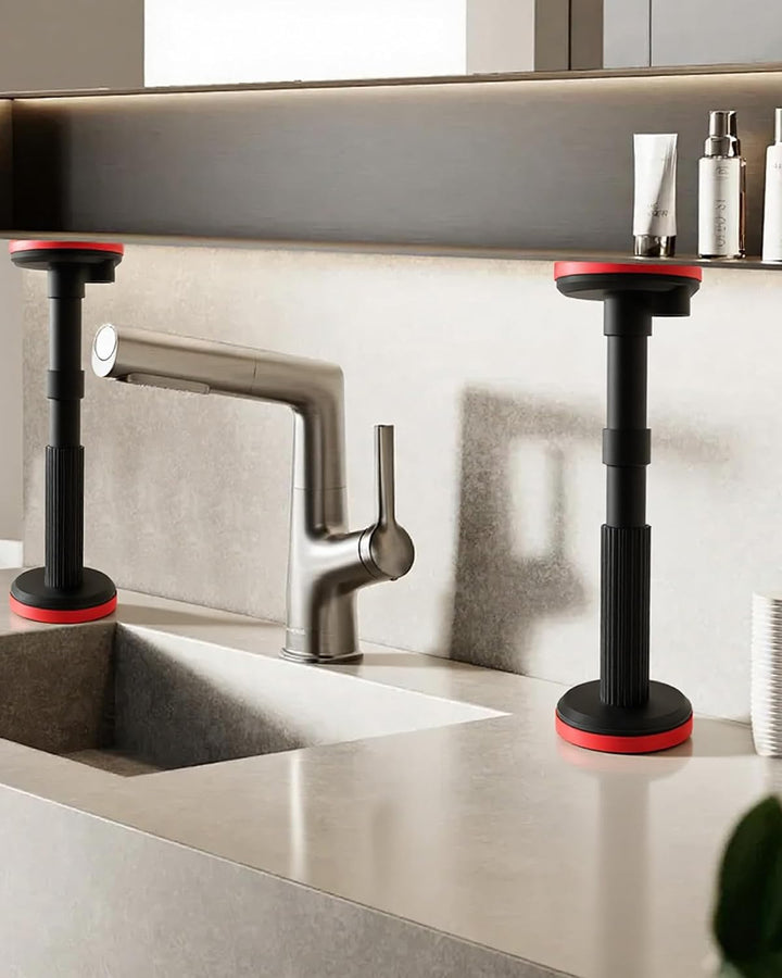 Teleskopstützen Höhenverstellbar 18-45cm - 2 Stück Teleskop-Stützstange | Verstellbar Stützsystem Te