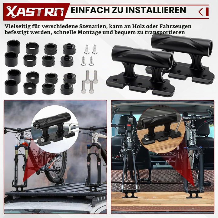 2 Stück Fahrrad Gabelhalterung, Auto Fahrrad Dachträger Gabelhalterung Schnellspanner, Gabelhalterun