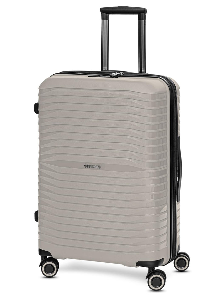 Stratic Shine Koffer & Trolley gross | Ausgestattet mit 4 360° Drehbare Rollen, Kreuzpackgurt, Dehnf