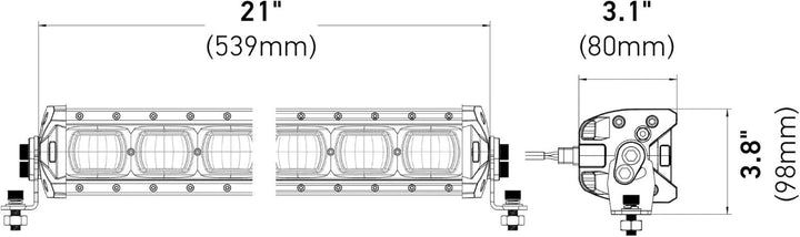 HELLA - LED-Arbeitsscheinwerfer - Valuefit Lightbar LBX-540 - 12/24V - 1GJ 360 002-002 Breite 54cm 3