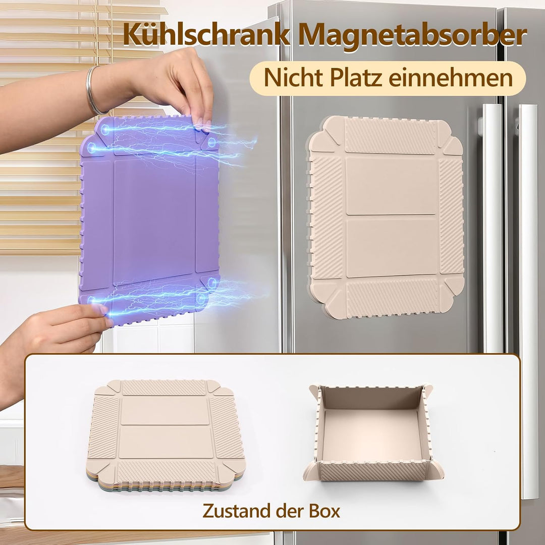Magnetische Silikon Topfuntersetzer, 3er Set Klappbarer Hitzebeständig Untersetzer (240°C), Magnetis