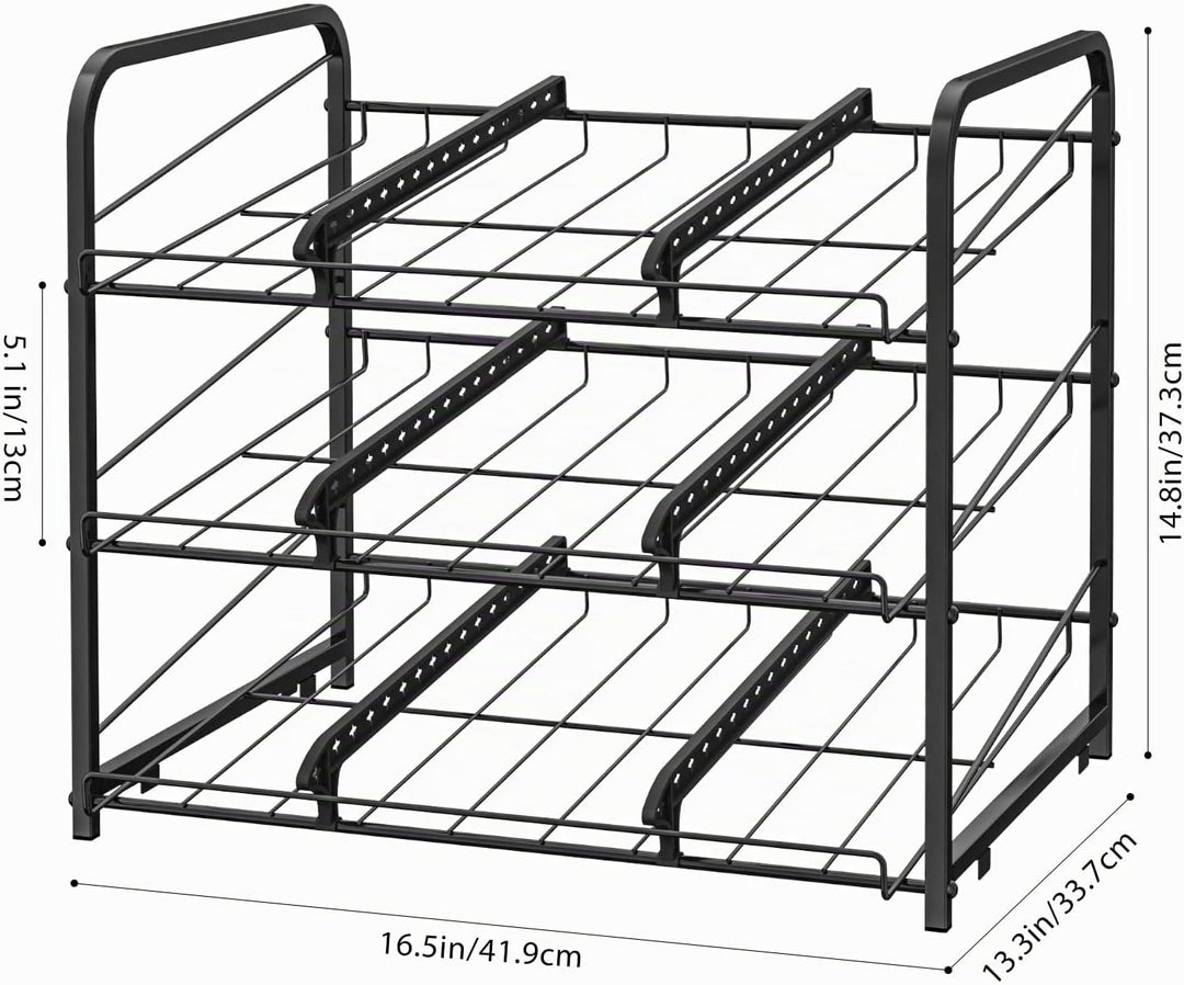 2er-Set Dose Organizer für Pantry 3 Etagen stapelbarer Dosenspender Dose Rack Organizer halten bis z