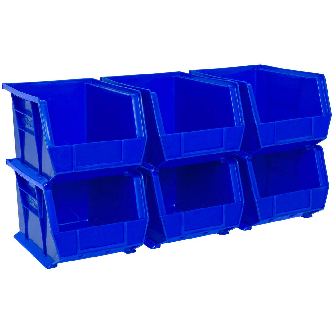 Akro-Mils 30235 Akro Abfalleimer, 27,9 x 27,9 x 12,7 cm, Kunststoff, stapelbar, beerenfarben, 6 Stüc