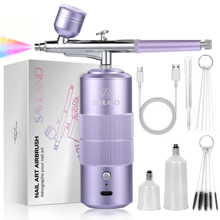 SAVILAND Advanced Nail Art Airbrush Set: Nail Art Kreativität und Perfekte Ergebnisse wie im Salon A