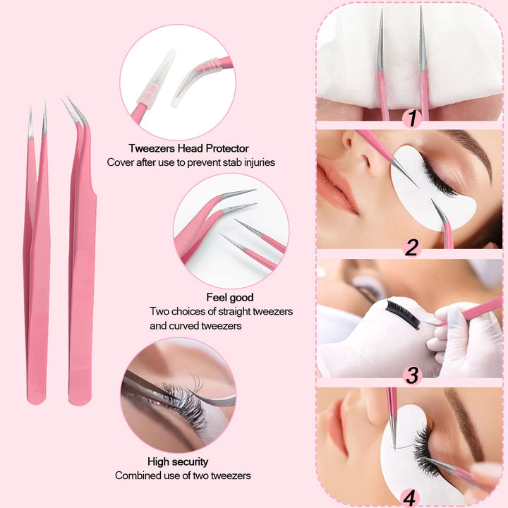 Wimpernverlängerung Set Professionell Lash Extension Kit USB Wimpern Föhn Nano Mist Sprayer Eye Gel