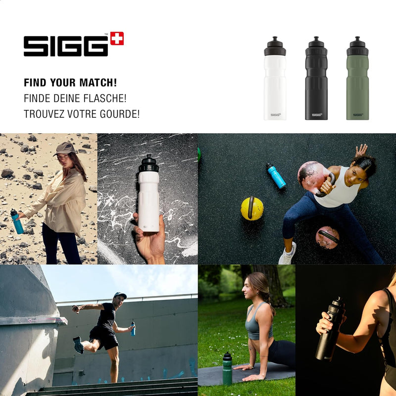 SIGG - Alu Sport Trinkflasche - WMB Sports - Mit 3-Stufen-Sportverschluss - Klimaneutral Zertifizier