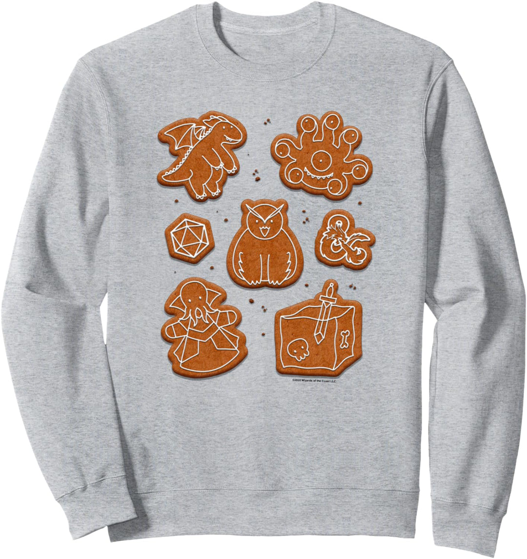 Dungeons &amp; Dragons Christmas Gingerbread Monster Cookies Sweatshirt