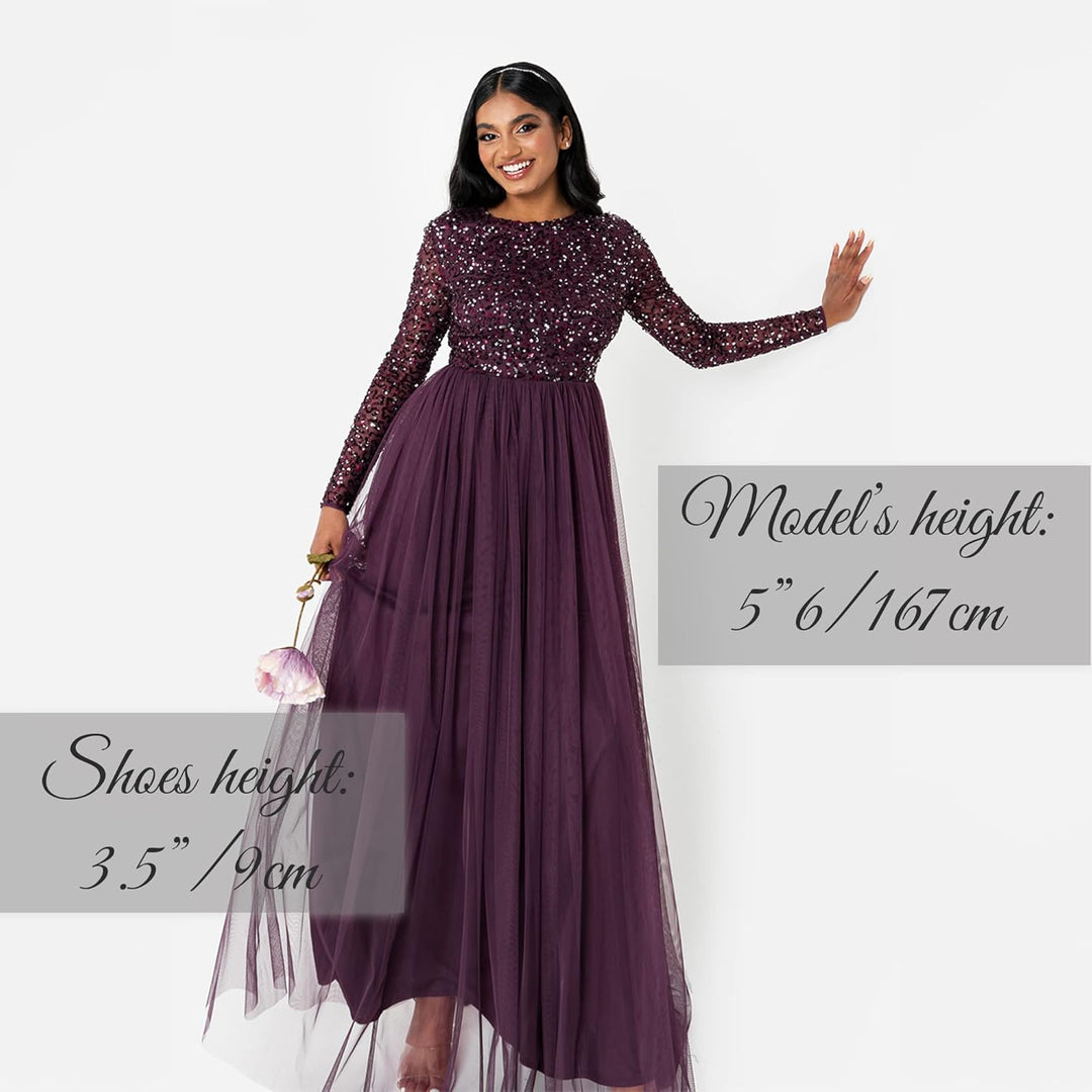 Maya Deluxe Damen Bridesmaid Dress Beere 34, Beere 34