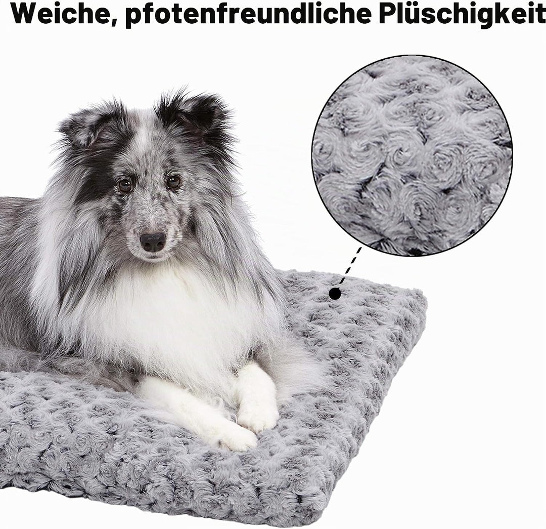 MidWest Homes for Pets Plüsch-Haustierbett QuietTime Deluxe Gray Ombre Swirl in Grösse XXS, maschine