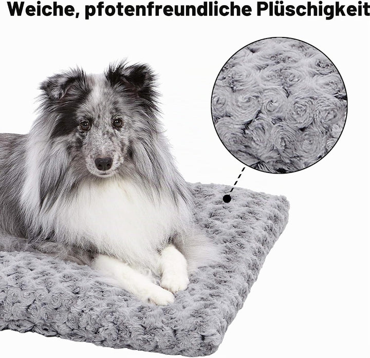 MidWest Homes for Pets Plüsch-Haustierbett QuietTime Deluxe Gray Ombre Swirl in Grösse XXS, maschine