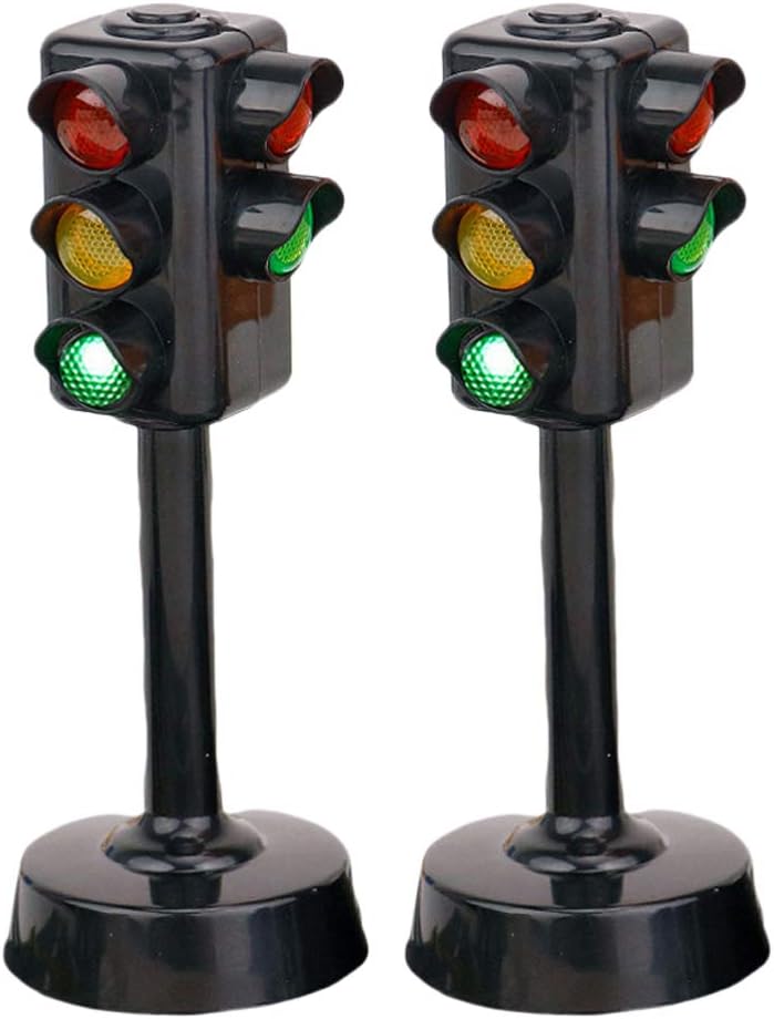 TOYANDONA 2Pcs Ampel Spielzeug Lustige Frühe Pädagogische Spielzeug Ampeln Modell Spielzeug Verkehrs