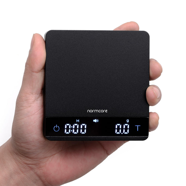 Normcore Kaffeewaage mit Timer, Espressowaage, Barista Waage, Coffee Scale, 2000 g x 0.1g Exakte Fei