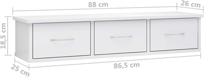 Gecheer Wand Schubladenregal mit Schubladen Wandregal Wandschrank Hängeschrank Wandgarderobe Hängere