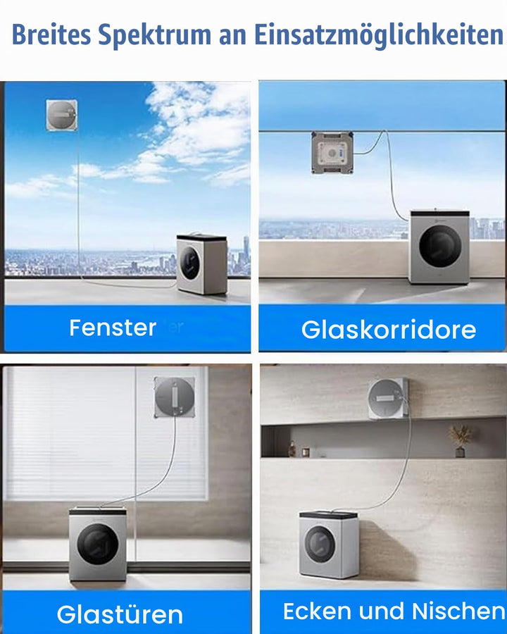 2 Stück W3 Omni Mikrofaser-Reinigungspad mit Halterungen für ECOVACS WINBOT W3 Omni Fensterputzrobot