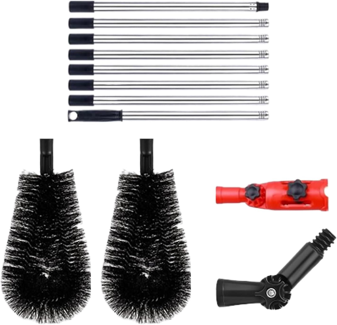 Dachrinnenbürste, Reinigungsbürste für Dachrinnen mit Teleskopstange, 3,2 m langer Griff, für Aussen