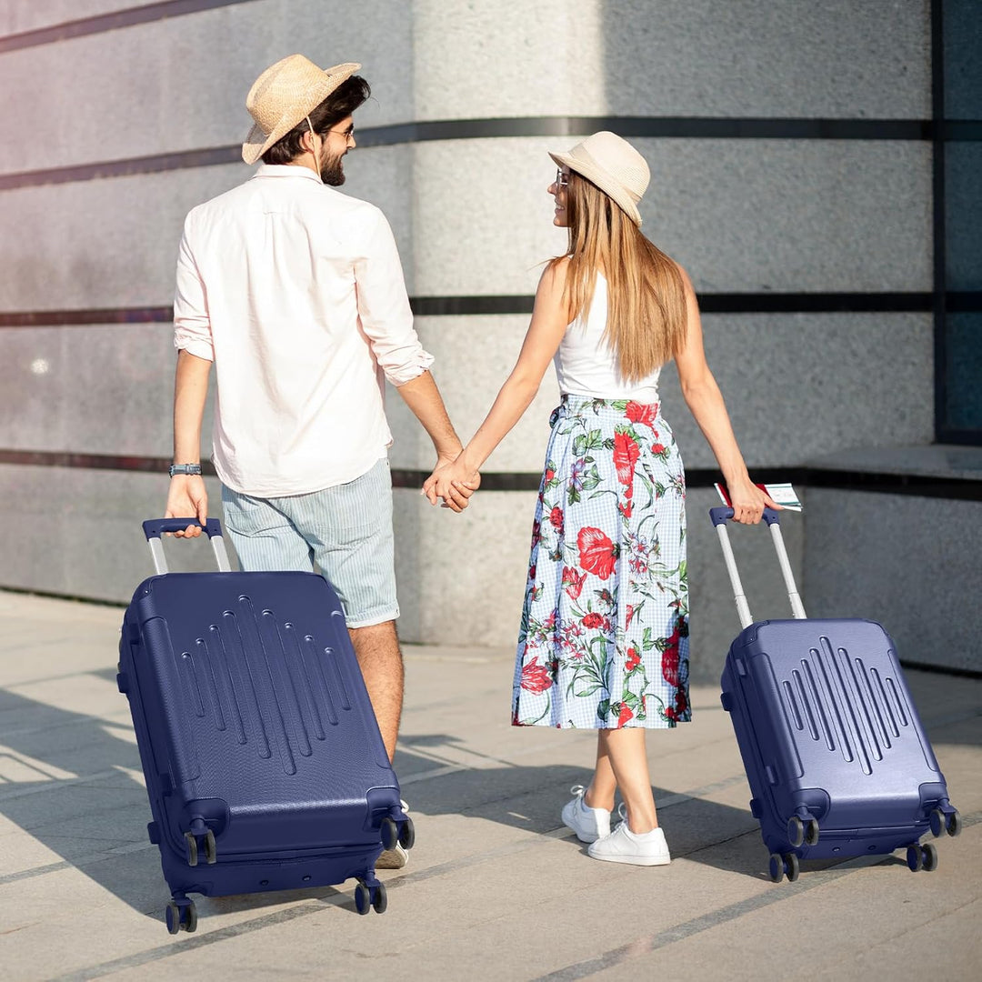 LALAHO Kofferset 3 teilig, Reisekoffer Set, Hartschalen Koffer Set aus ABS, Gepäckset mit Teleskopgr