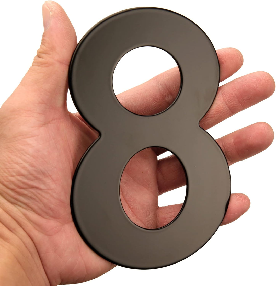 HASWARE 304 Edelstahl Moderne Hausnummer 6 Zoll/15cm Stilvolle Tür Alphabet Plakette für Strasse Hom