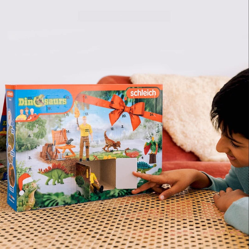 schleich 98644 Adventskalender Dinosaurs 2022, für Kinder ab 5 Jahren, Dinosaurs -