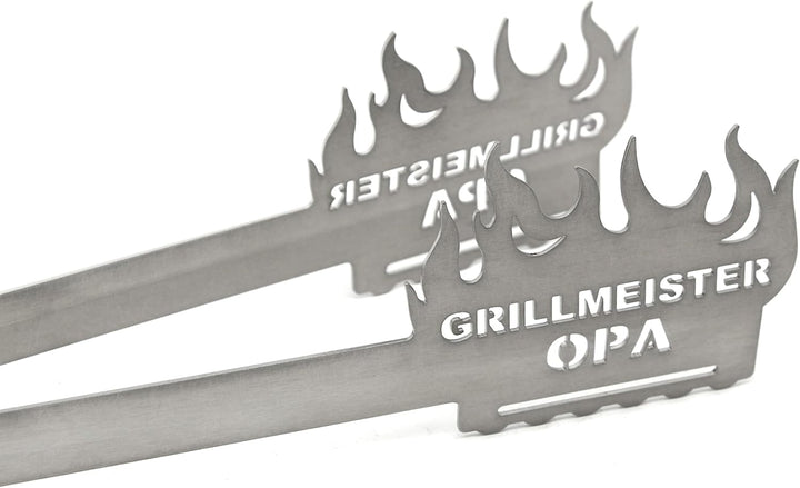 Grillzange Motiv Grillmeister Opa, spülmaschinengeeignet, Geschenkidee, Männergeschenk, Geschenk für