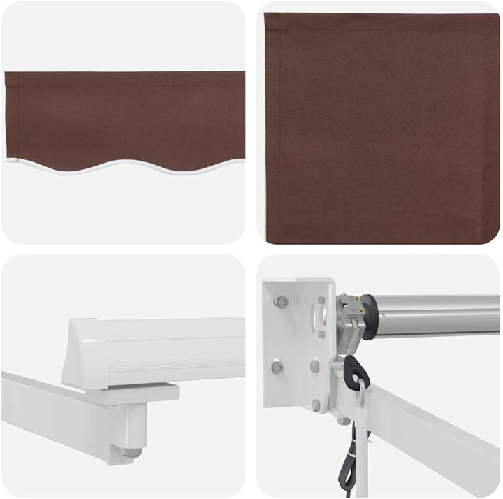 vidaXL Gelenkarmmarkise, Markise Ausziehbar Automatisch, Sonnenmarkise für Terrasse Balkon, Sonnensc