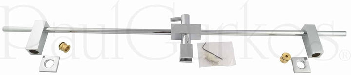 PaulGurkes Duschstange Set mit Handbrause Brauseschlauch Aufputz Dusche