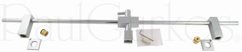 PaulGurkes Duschstange Set mit Handbrause Brauseschlauch Aufputz Dusche