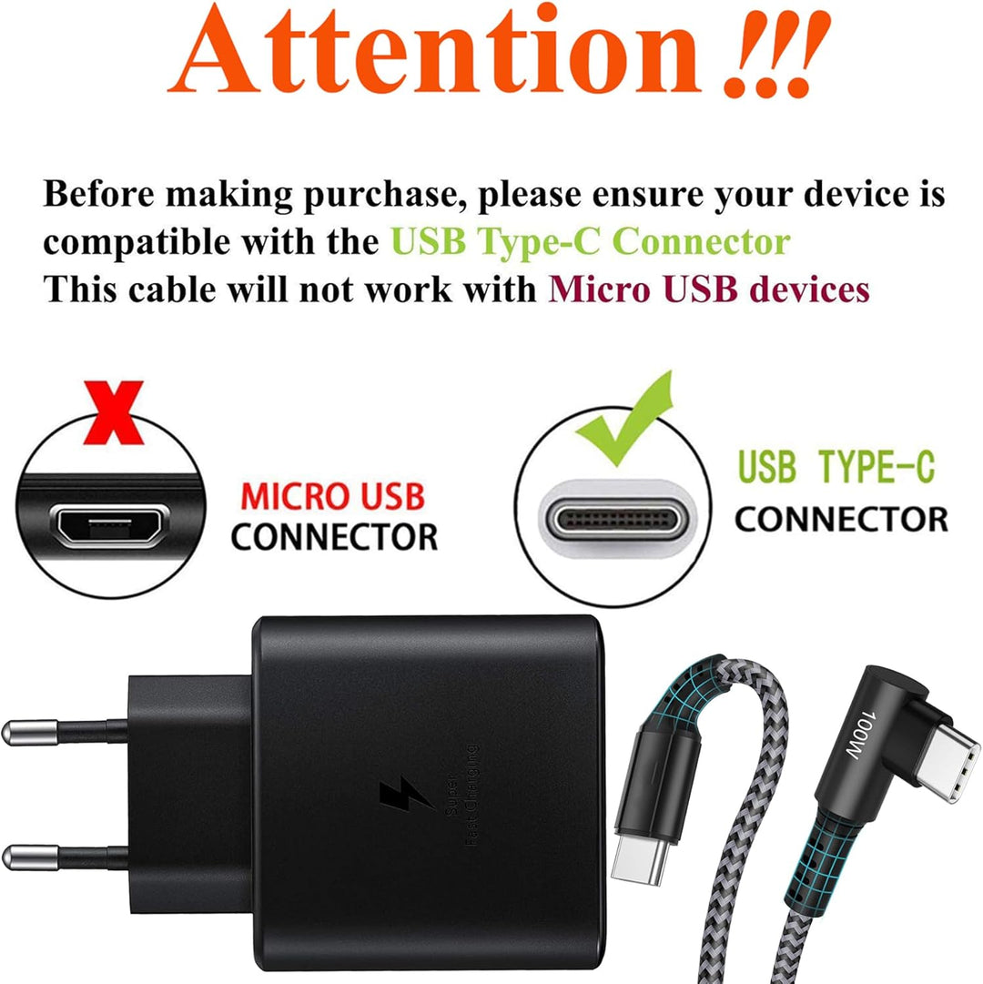45W USB C Schnellladegerät Super Fast Netzteil Ladegerät für Samsung Galaxy S23 S23+ S22 Ultra 5G S2